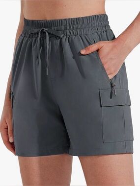 Maskert Womens 5” Grey Athletic Cargo Shorts XLarge XL Golf Hiking Lightweight